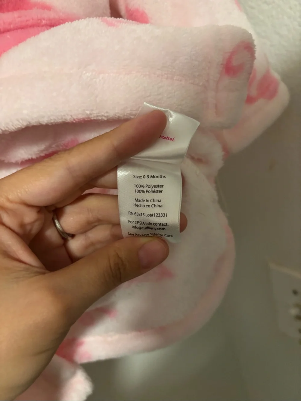 Barbie Plush Pink Hooded Kids Robe with Belt
